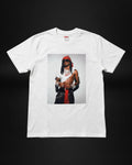 Camiseta blanca de algodón Saint Krew con estampado gráfico frontal de estilo urbano y corte clásico