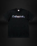Camiseta negra de algodón Saint Krew con estampado gráfico estilo graffiti cromado en el pecho