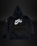 Sudadera con capucha Saint Krew Nike SB negra de algodón con estampado bandana blanco en el logo y detalle en manga